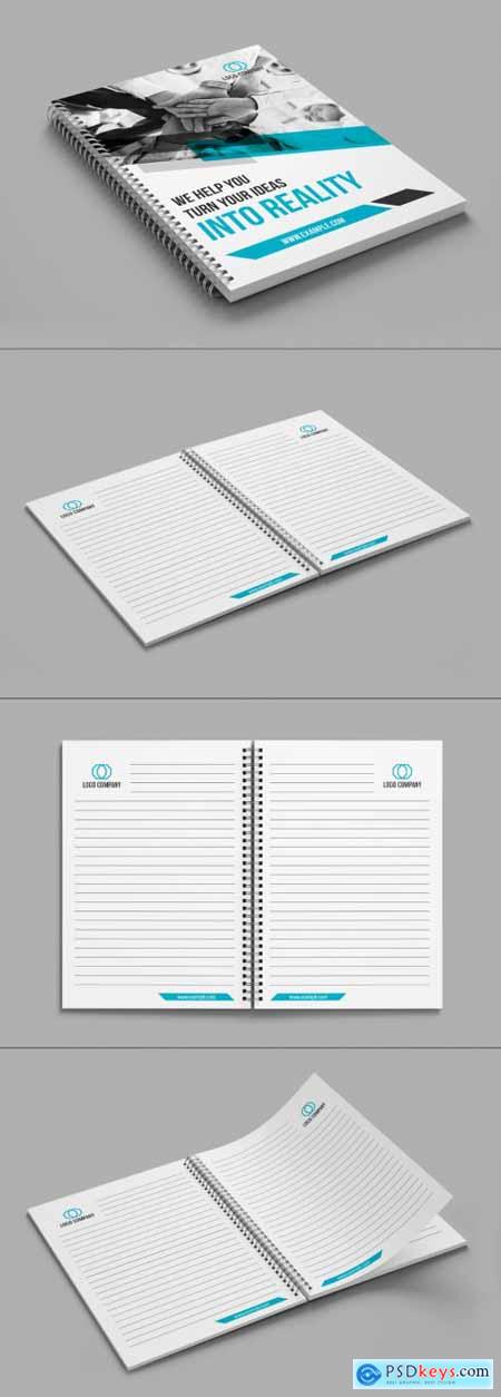 Notebook Layout with Blue Accents 1 194039167