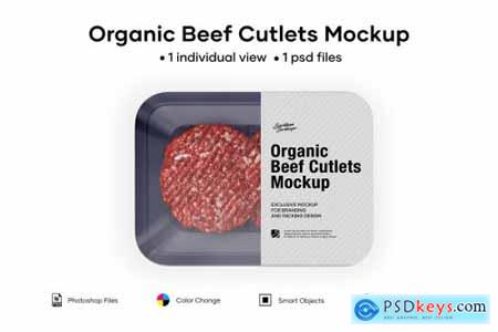 Organic Beef Cutlets Mockup 5242220