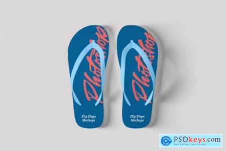 Realistic flip flops mockup