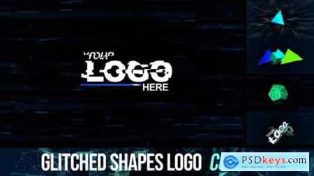 Glitched shapes logo intro 26209719