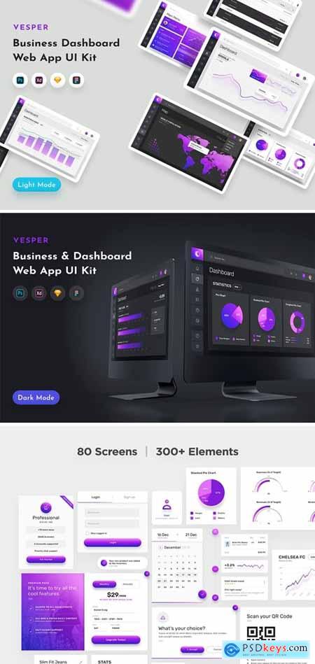 Vesper Dashboard Web App UI Kit