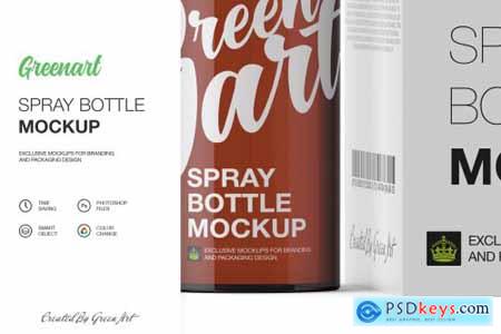 Spray Bottle W Kraft Box - 2 Mockup 2381901
