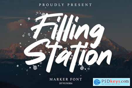 Filling station Marker Font