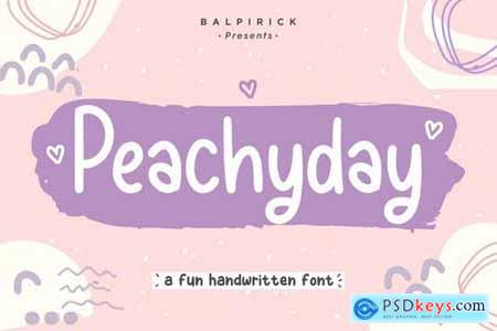Peachyday YH - Display Handwriting Font