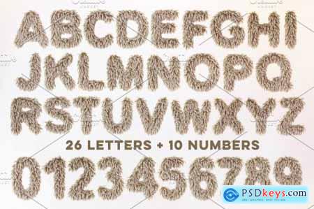 Lamb Furry Letters Pack
