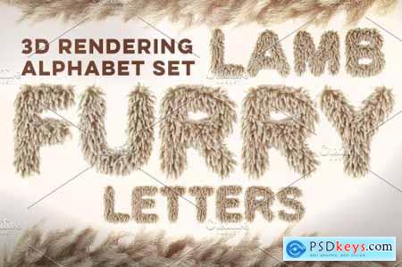 Lamb Furry Letters Pack
