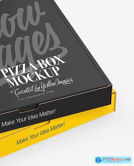Two Matte Pizza Boxes Mockup 64228
