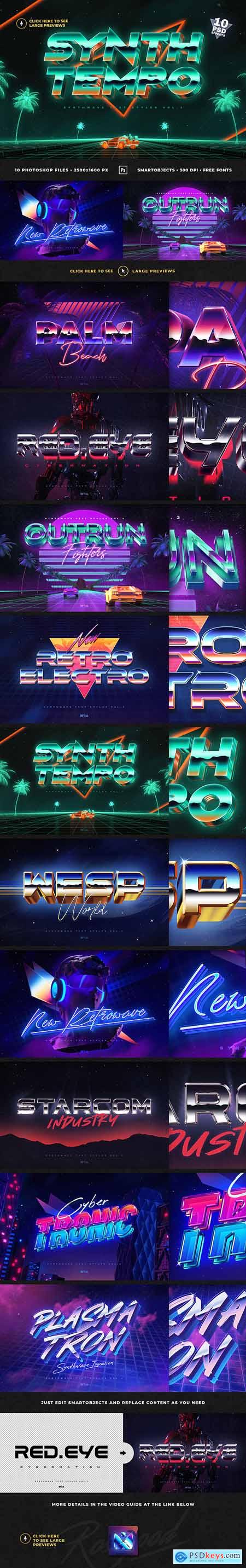 80`s Retro Text Effects vol.3 Synthwave Retrowave 27064939
