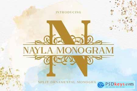 Nayla Split Monogram Font
