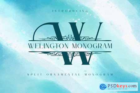 Welington - Split Monogram Font