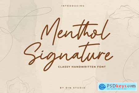Mentol Signature - Monoline Font