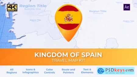 Spain Map Kingdom of Spain Travel Map 28020244