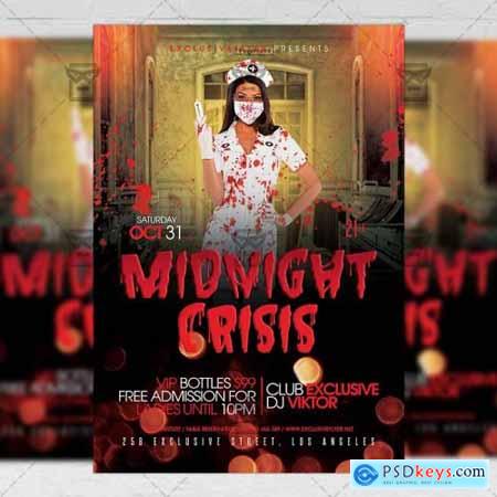 Midnight Crisis Flyer - Halloween A5 Template