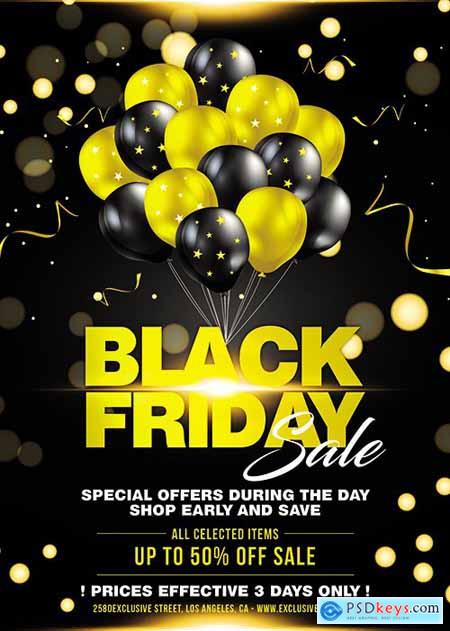 Black Friday Sale 2019 Flyer - Business A5 Template