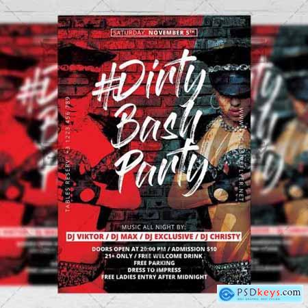Dirty Bash Party Flyer - Club A5 Template
