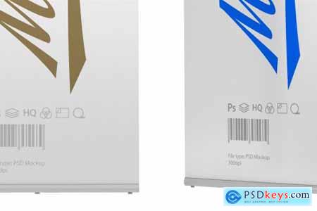 Three Roll-up Banners Stand Mockup 5245986