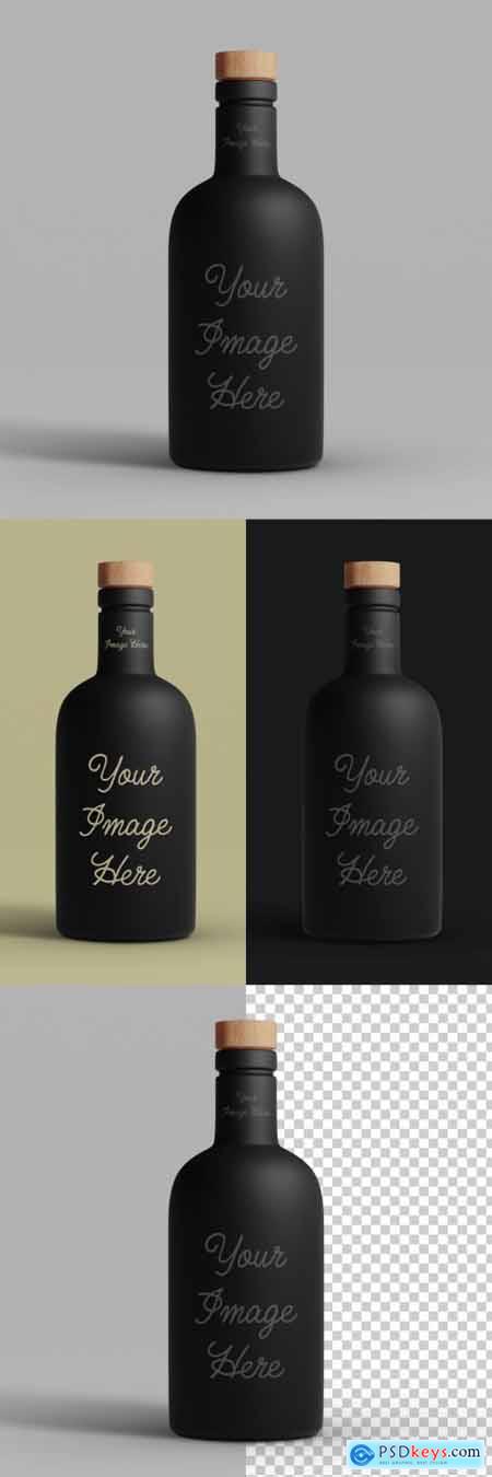 Black Matte Bottle Mockup 369525629