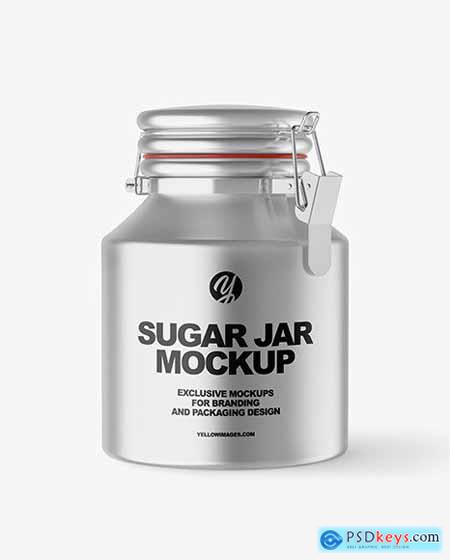 Metallic Sugar Jar Mockup 65363