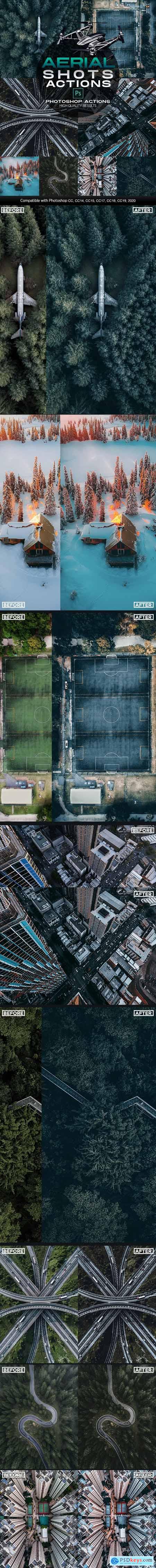 Aerial Shots Photoshop Actions Drone Shots Effects 26623763