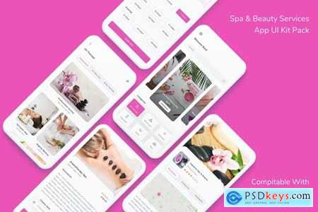 Spa & Beauty Services App UI Kit Pack