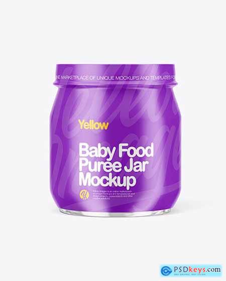 Glossy Babyfood Jar Mockup 65266