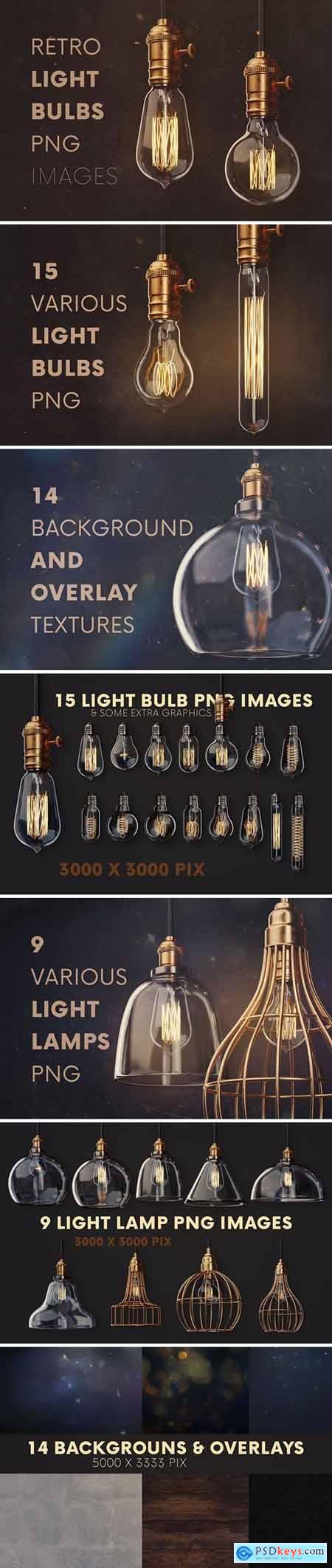 Retro Light Bulbs & Lighting Graphics