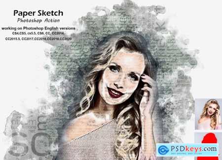 Paper Sketch Photoshop Action 5253996
