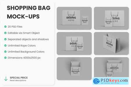 Shopping bag mockups 20 PSD 4553771
