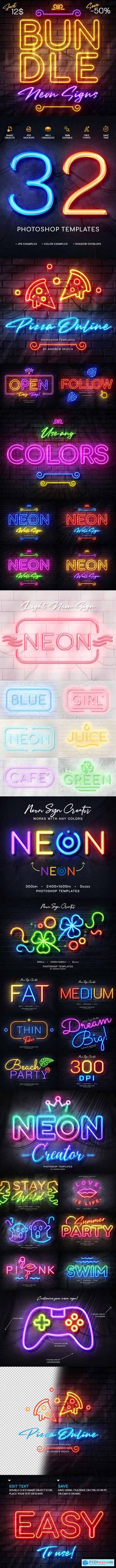Wall Neon Signs Bundle 28112439