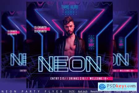 Neon Party Flyer 4592786