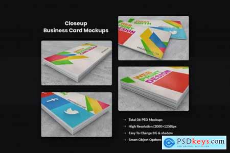 Close-up Business Card Mock-ups
