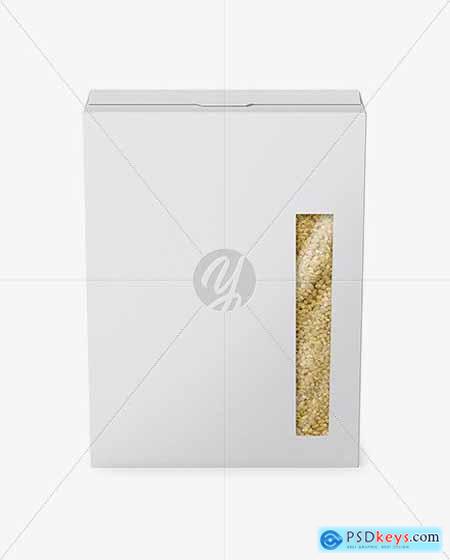 Paper Box with Bulgur wheat Mockup 65442