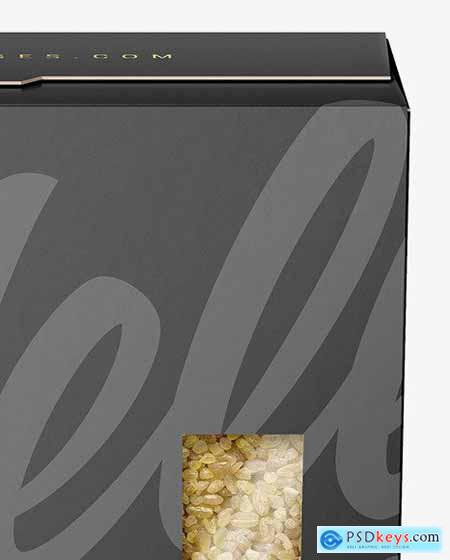 Paper Box with Bulgur wheat Mockup 65442
