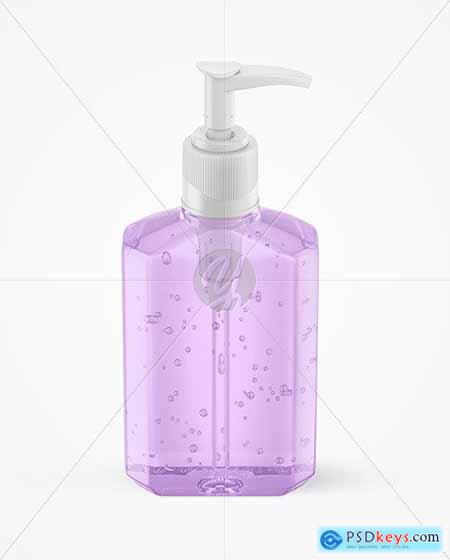 Sanitizing Gel Bottle with Dispenser Mockup 65403