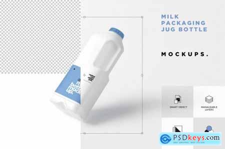 Milk Packaging Jug Bottle Mockups 4711326