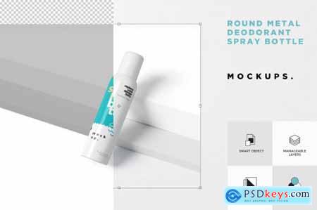Metal Deodorant Spray Bottle Mockups 4711343