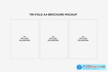 Tri-Fold A4 Brochure Mockup 4550362