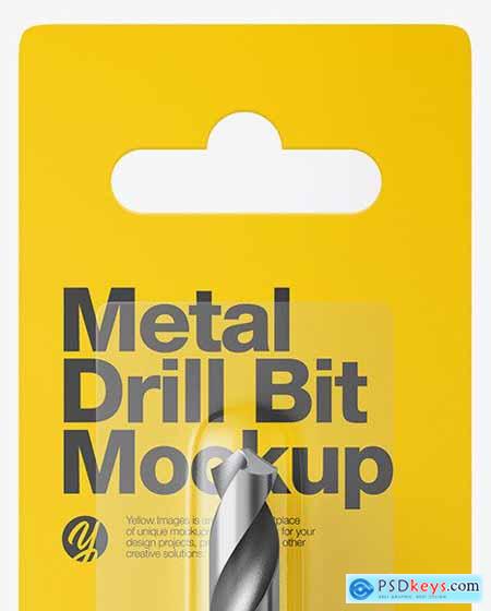Metal Drill Bit with Blister Pack Mockup 64912