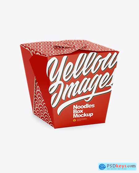 Matte Paper Noodles Box Mockup 65435
