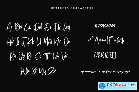 Heathers Handwritten Brush Font