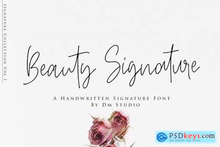 Beauty Signature - Handwritten Font