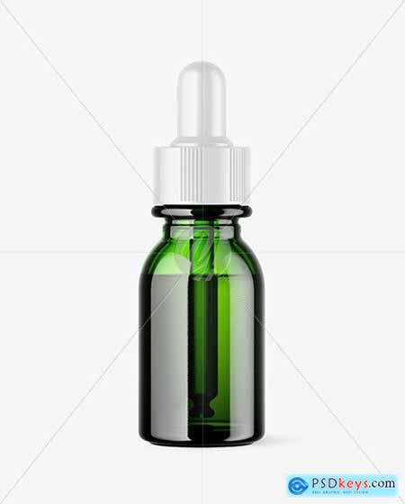 Green Glass Dropper Bottle Mockup 65463