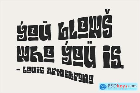 Your Groovy Font - funk psychedelic 70s font