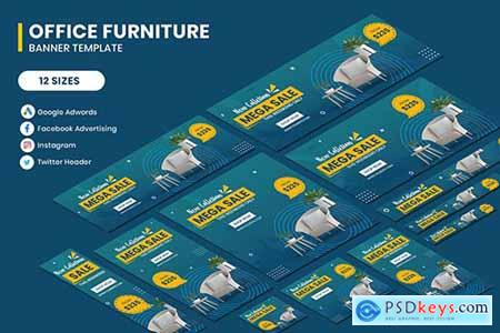 Office Furniture Google Adwords Banner Template