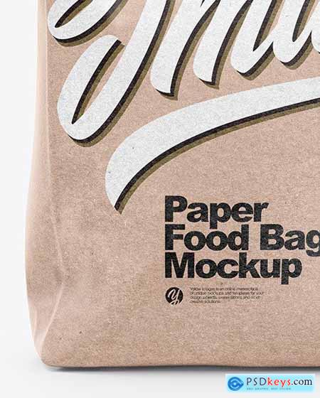 Kraft Food Bag Mockup 65503