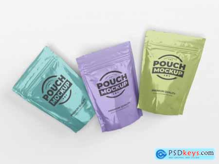 Food pouch packaging mockup