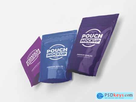 Food pouch packaging mockup