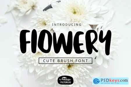 Flowery Brush Font