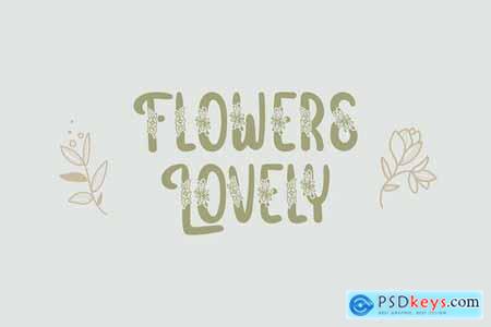 Vignellya Fancy Flower Font
