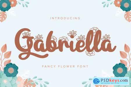 Gabriella Fancy Flower Font